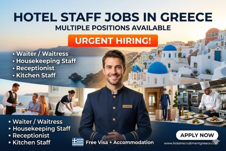 Hotel Staff Jobs in Greece: Hiring Now for Multiple Positions