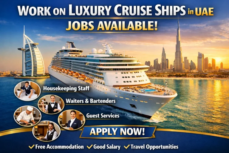 Cruise Ship Jobs in Dubai 2026 (AED 2,000–5,000 Salary + Tips + Visa Assistance) – Hiring Now