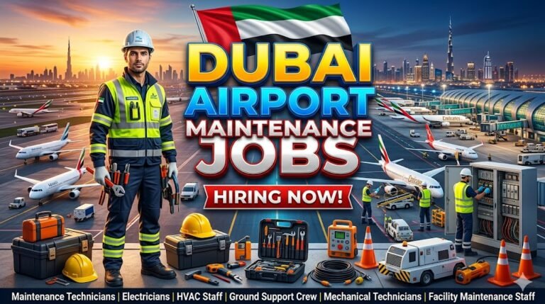 Airport Maintenance Jobs in Dubai 2026 (AED 2,500–6,500 Salary + Visa Assistance) – Technician Hiring
