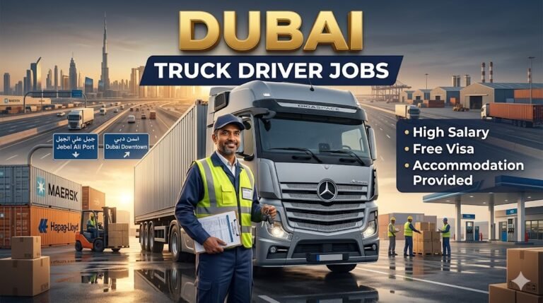 Truck Driver Jobs in Dubai 2026 (AED 3,000–6,000 Salary + Free Visa) – Heavy Driver Hiring Now