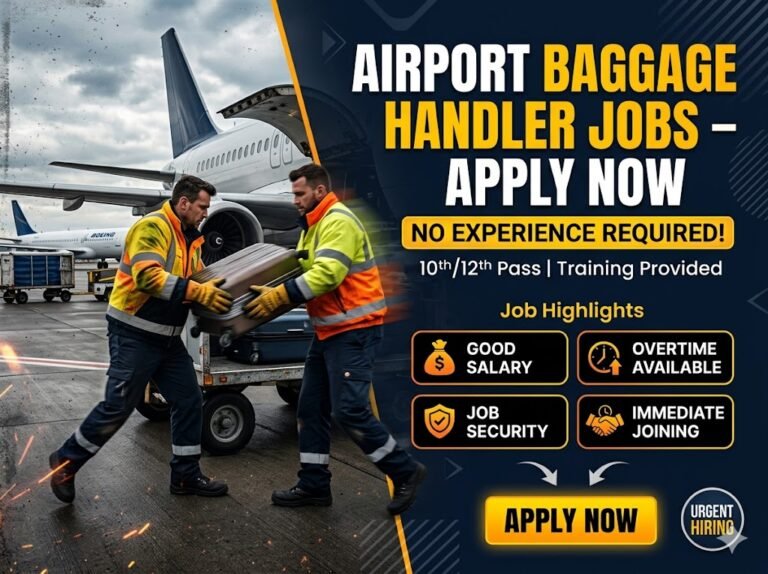 Airport Baggage Handler Jobs in Greece 2026 (€1,000–2,000 + Work Visa) – High-Demand Roles Open