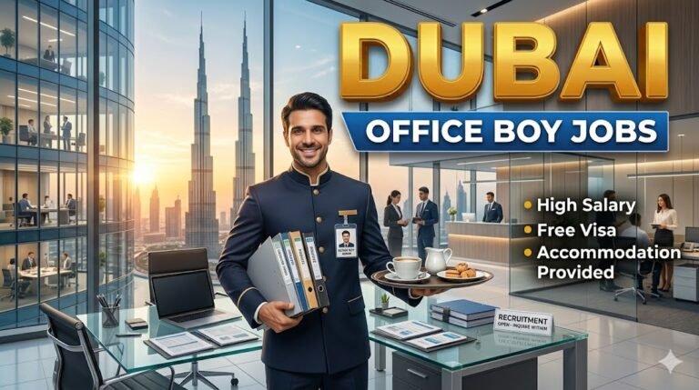 Office Boy Jobs in Dubai 2026 (AED 1,200–2,000 Salary + Visa Assistance) – Hiring Freshers Now