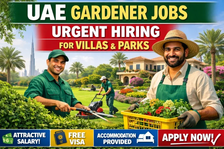 Gardener Jobs in Dubai 2026 (AED 1,200–3,500 Salary + Visa Assistance) – Landscaping & Plant Care Hiring