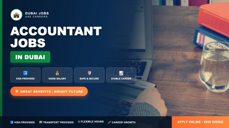 Accountant Jobs in Dubai 2026 (AED 4,000–10,000 Salary + Visa Provided) – Hiring Finance Staff Now