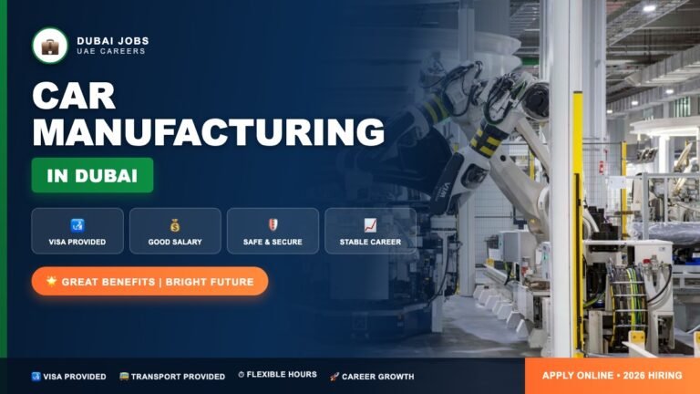 Car Manufacturing Jobs in Dubai 2026 (AED 3,000–8,000 Salary + Visa Provided) – Factory Workers Hiring Now