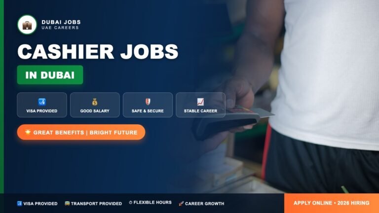Cashier Jobs in Dubai 2026 (AED 2,800–6,500 Salary + Visa Provided) – Hiring Cashiers Now