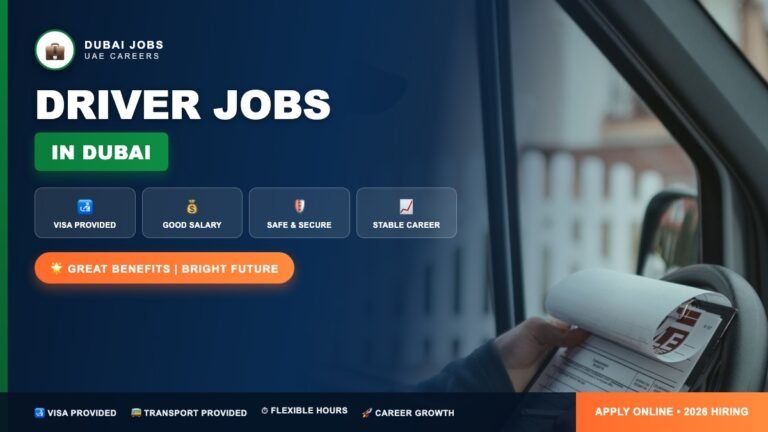 Delivery, Personal & Company Driver Jobs in Dubai – Apply Today