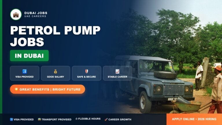 Dubai Petrol Pump Jobs 2026 – Fuel Station Attendant Vacancies (AED 2,500–5,000 + Visa Provided)