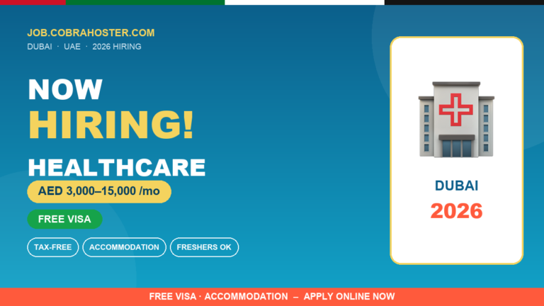 Healthcare Jobs in UAE 2026 (AED 3,000–15,000 Salary + Free Visa) – Hospitals Hiring Now