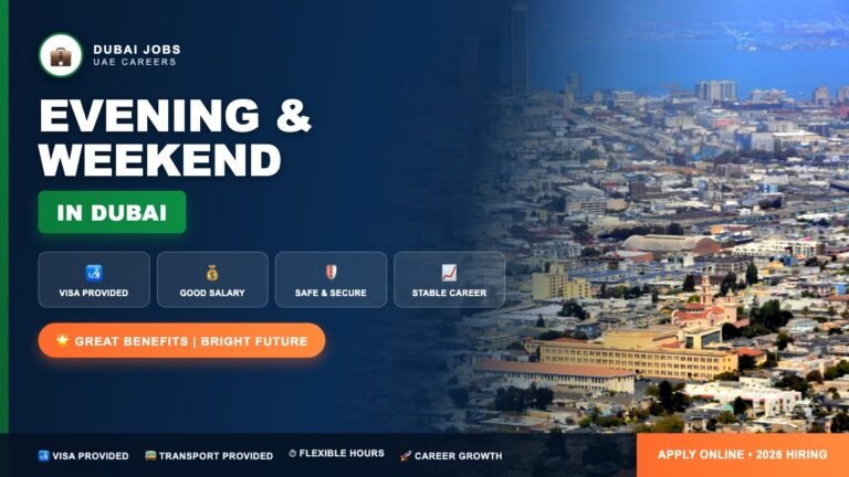 Dubai Part-Time Jobs 2026 – Flexible Evening & Weekend Work (AED 2,000–8,000)