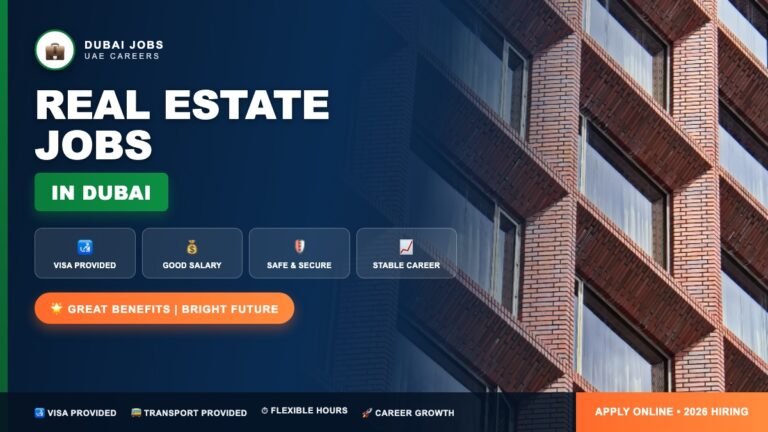 Real Estate Jobs in Dubai 2026 (AED 4,000–20,000 Salary + Commission) – Property Companies Hiring Now
