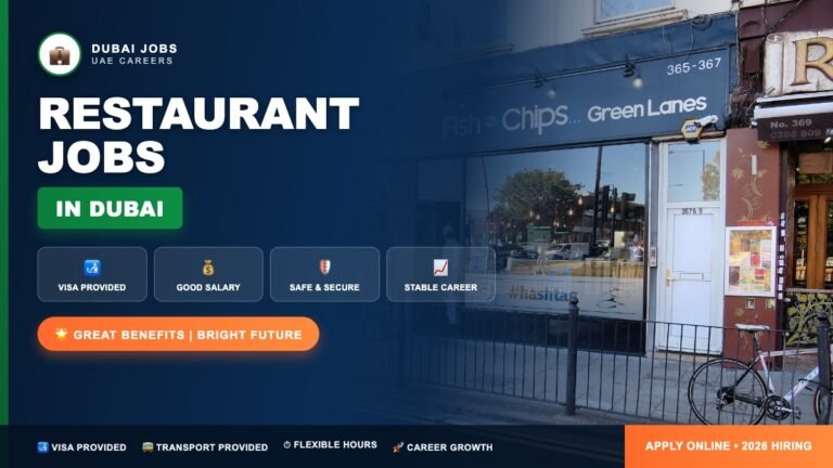 Restaurant Jobs in Dubai 2026 (AED 2,500–8,000 Salary + Accommodation Provided) – Hiring Restaurant Staff Now