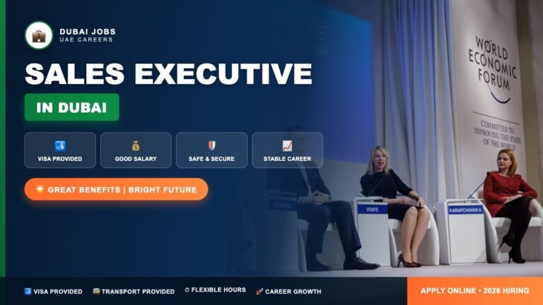 Sales Executive Jobs in Dubai 2026 (AED 3,500–12,000 Salary + Commission) – Hiring Now