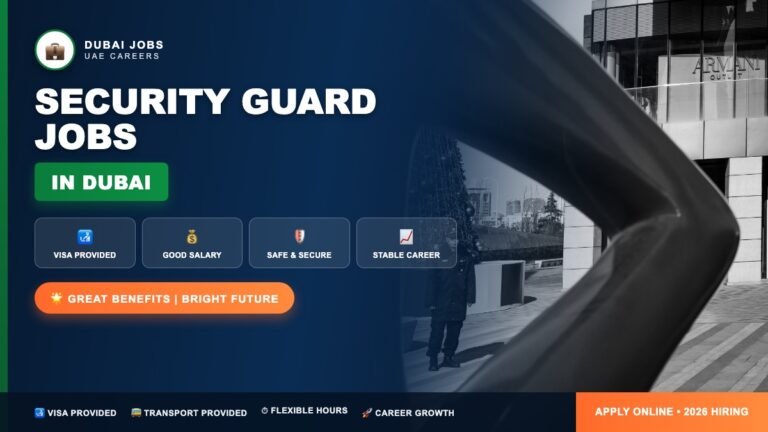Security Guard Jobs in Dubai 2026 (AED 2,500–5,500 Salary + Visa Provided) – Hiring Security Staff Now