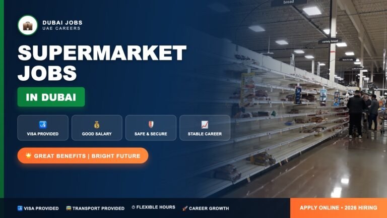 Supermarket Jobs in Dubai 2026 (AED 2,500–6,000 Salary + Visa Provided) – Hiring Store Staff Now